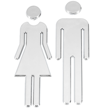 Mayitr acrílico sinal da porta do vaso sanitário placa adesiva homem e mulher definir sinal dor banheiro porta decoração decalque 2024 - compre barato