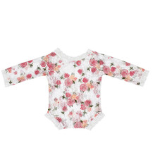2019 Cute Lace Romper Baby Girls Clothes Ruffles Long Sleeve Backless Romper Newborn Infant Floral Jumpsuit Sunsuit Outfits 2024 - buy cheap