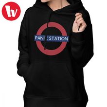Muse hoodie com capuz estação de pânico hoodies manga longa rua wear hoodies mulheres oversize simples algodão azul gráfico pulôver 2024 - compre barato