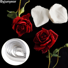 New Rose Flower Veiners Silicone Molds Fondant Gumpaste Clay Water Paper Cake Decorating Tools ,Sugarcraft  Cutters CS235 2024 - buy cheap