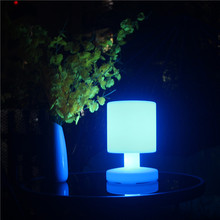 Светодиодный ночсветильник, перезаряжаемая водонепроницаемая лампа с 24 клавишами, 16 цветов, с дистанционным управлением, для дома, бара, мебели, диаметр 170 мм * высота 255 мм 2024 - купить недорого