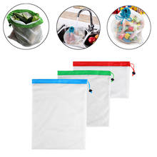 Reusable Mesh Bag Eco Friendly Bags Grocery Shopping Fruit Vegetable Toys Storage Bags Organizer 2024 - buy cheap