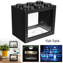 Mini Aquarium Fish Tank LED Light Lamp Betta Box Feed Desk Home Decor Baby Fish Breed Fish Isolation Box 2024 - buy cheap