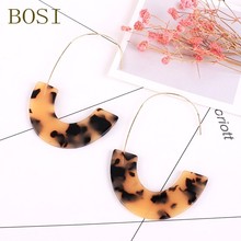 Acetate 2019 new Acrylic earrings Bohemian leopard print long pendant Multicolor Statement Women fashion Jewelry luxury Jewelry 2024 - buy cheap