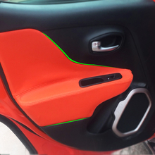 4 pçs estilo do carro microfibra couro interior porta braço painel capa adesivo guarnição para jeep renegado 2015 2016 2017 2024 - compre barato