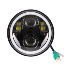 Faro LED de 5,75 pulgadas para motocicleta, luz de anillo de Halo de Ojos de Ángel DRL, para faro de motocicleta Dyna Sportster 5,75 2024 - compra barato