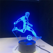 3D Led Table Lamp Kids Bedroom Bedside Sleep Playing Football Touch Button Usb Home Decor Soccer Player Night Lights AW-2383 2024 - buy cheap