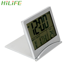 HILIFE-reloj electrónico de mesa plegable, alarma, fecha, reloj de escritorio portátil, LCD, Digital, decoración del hogar 2024 - compra barato