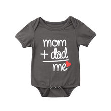 2019 Hot Family Love Newborn Baby Boy Girl Clothes Body Short Sleeve Letter Romper Jumpsuit Outfit Mom Dad Me 2024 - buy cheap