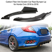 2PCs Light Black Anti Scratch Car Rear Bumper Lip Diffuser Splitter for Honda Civic 2016 to 2018 Rear Bumper Lip New 2024 - buy cheap