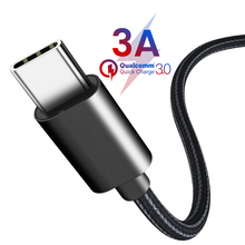 REZ USB Type C кабель 3A для быстрой зарядки USB C кабель для передачи данных Usb-C зарядное устройство для Samsung S10 S9 S8 Xiaomi MI 8 Redmi Note 7 кабель Type-C 2024 - купить недорого