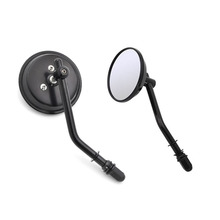 2pcs 8mm Retro Rear View Round Mirror For Harley Davidson Sportster Softail Road Black Universal 2024 - buy cheap