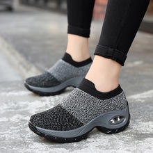 women spring sneakers ladies flats platform shoes breathable fly mesh slip on tenis feminino creepers shoes woman fbn78 2024 - buy cheap