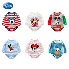 Disney-monos de dibujos animados para bebé, ropa de primavera y otoño para recién nacido, 100% algodón, jersey para 0-12 meses 2024 - compra barato