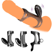 Для мужчин, кольцо на пенис, вибрирующий пенис, увеличитель, массажный аппарат в форме пениса, длительное эрекционное кольцо для пениса для взрослых, продукты, секс-игрушки для мужчин, Мастурбаторы 2024 - купить недорого