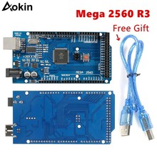 Placa de desarrollo USB MEGA2560 MEGA 2560 R3 ATmega2560-16AU CH340G AVR, Cable USB MEGA2560 para arduino 2024 - compra barato