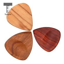 3pcs CHACATE PRETO/OLIVE Wood Grain Guitar Pick Plectrum for Acoustic Electric Guitar Uke Heart Shaped 2024 - buy cheap