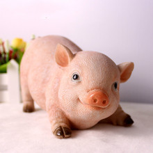 Pig Lovely Simulation Resin Home Decoration Accessories Modern Figurine Living Room Ornaments 2024 - buy cheap