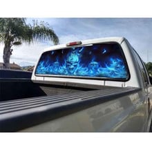 135x36cm for SUV Rear Window Flaming Skull Cool Sticker Rear Window Sticker Phantom pattern 2024 - buy cheap