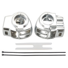 Chrome Switch Housing Covers Kit Fit For Harley Davidson Electra Glide Road King FLH T R 2024 - buy cheap