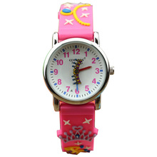 NAZEYT-reloj de cuarzo con esfera de princesa para niña, en 3D accesorio de moda, con corona rosa, resistente al agua, de silicona 2024 - compra barato