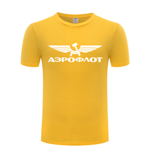 Distressed Aeroflot Russian Airlines Creative T Shirt Tshirt Men 2018 Short Sleeve O Neck Cotton Casual T-shirt Top Tee 2024 - buy cheap