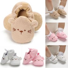 2019 Newborn Infant Baby Boy Girl Cotton Solid Soft Sole Crib First Walker Shoes Anti-slip Sneaker 0-18 M 2024 - buy cheap