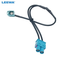 LEEWA-antena de Radio con adaptador de refuerzo para Volkswagen/Skoda/Audi OEM, unidad principal estéreo # CA5791, 1 hembra a 2 macho, 5 uds. 2024 - compra barato