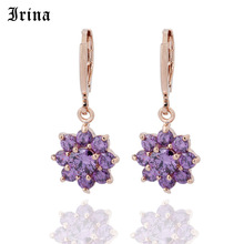 Irina 585 Hot Selling Lady Elegant Fashion Noble AAA Zircon Dangle Drop Earrings For Women Jewelry Dainty  feminino Gift 2024 - buy cheap