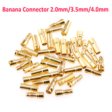 50pairs 2.0mm 3.5mm 4.0mm 2.0 3.5 4.0 Gold Bullet Banana Connector Plug Male Female for ESC Motor Lipo RC battery Part 2024 - buy cheap
