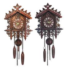 HOT SALE Vintage Home Decorative Bird Wall Clock Hanging Wood Cuckoo Clock Living Room Pendulum Clock Craft Art Clock 2024 - buy cheap