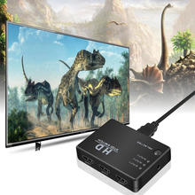 Conmutador 3 en 1 compatible con HDMI, 1080p, 3 puertos, Mini Splitter Hub Box para PS3, Xbox 360, HDTV, DVD, con control remoto inalámbrico IR 2024 - compra barato