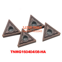 10 Uds TNMG160404/TNMG160408 MS/MA/HA/HS/MQ insertos CNC metal duro, herramienta de torno, aplicable a acero inoxidable y procesamiento de acero, MTJNR 2024 - compra barato