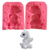 3D Pony with Horn Silicone Cake Mold Home DIY Unicorn Shaped Baking Tools Decorating Cookie Chocolate Bakeware Mould 2024 - buy cheap