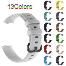 Pulseira de silicone macio para substituição em relógios, para fitbit charge 3 edição esportiva, bracelete inteligente com pulseira p/g 2024 - compre barato