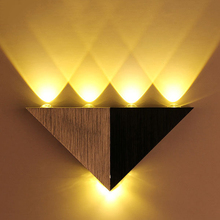 5W  LED Wall Sconce Lights With Chic Aluminium Aisle light Bedroom Hote Triangle Shape Decorative, Multi-colored light 2024 - buy cheap