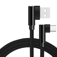 REZ 90 Degree USB Type C Cable For Phone Fast Charging Data Type-C Cable For Samsung S9 S8 Xiaomi Mi8 MI6 Huawei Oneplus USB C 2024 - buy cheap