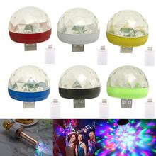 Lámpara de bola mágica de cristal con Control de sonido, luz LED de fiesta con USB, adaptador de música, luz de discoteca para iphone 2024 - compra barato