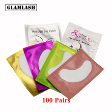 GLAMLASH-Parches de papel para extensión de pestañas, pegatinas sin pelusa para maquillaje de pestañas postizas, 100 par/lote 2024 - compra barato