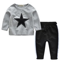 Baby Boys Clothes Sets Spring Long Sleeve Cotton Shirt Pants 2 Pcs Boys Set Star Print Kids Autumn Clothing Suits Kids Clothing 2024 - buy cheap