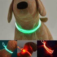 LED Pet Dog Collar Anti-Lost Luminous Adjustable Pet Safety Collar Water Resistant Flashing Light Collar For Dogs Puppy at Night 2024 - buy cheap