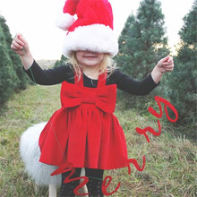 1-6T Christmas Kids Baby Girl Clothing Sleeveless Bowknot Tutu Dress Elegant Party Princess Cute Xmas Red Dress 2024 - buy cheap