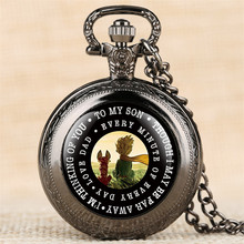 Классическая маленькая тема принца кварцевые карманные часы персонализированные для моего сына подарки на день рождения кулон ожерелье часы Прямая поставка 2024 - купить недорого