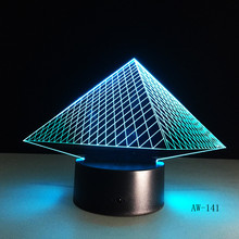 Lámpara 3D de pirámide egipcia para niños, luces Led de noche con 7 colores, táctil, USB, para mesa, AW-141 para dormir 2024 - compra barato