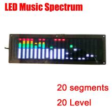 DYKB Multicolor LED Music Spectrum Display Analyzer CAR MP3 Amplifier Audio 20 Level Indicator rhythm VU METER CLOCK USB 5V 12V 2024 - buy cheap