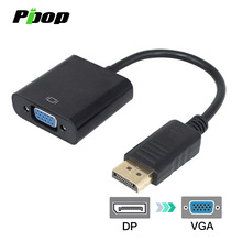 Conversor de displayport dp para vga 1080p 24cm cabos macho para fêmea para monitor pc 2024 - compre barato