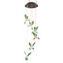 LED Color Solar Lamp Changing Wind Chimes Hummingbird Pendant Aeolian Bell Yard Garden Home Garden Decor 2024 - buy cheap