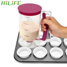 HILIFE 900 мл, мерный стакан для крема, Speratator, Batter, мучная паста, дозатор для кексов, блинов, печенья, торта для приготовления маффинов, инструменты 2024 - купить недорого