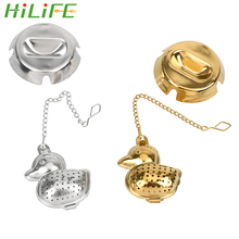 HILIFE Mesh Filter Strainer For Loose Tea Leaf Spice Stainless Steel Home Kitchen Accessories Hangable Duck Shape Tea Infuser 2024 - buy cheap