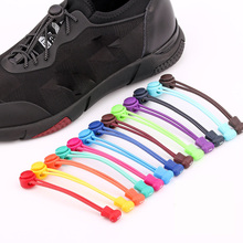 1Pair Shoelaces Unisex No tie Locking Round Shoelace Elastic Shoelace Sneaks Shoe Laces for Men and Women Wholesale 2024 - buy cheap